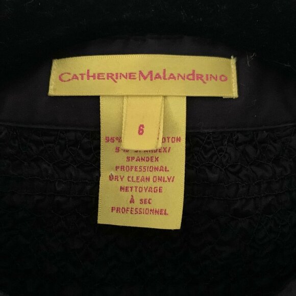 Catherine Malandrino 6 Black Button Down Shirt - Picture 4 of 6